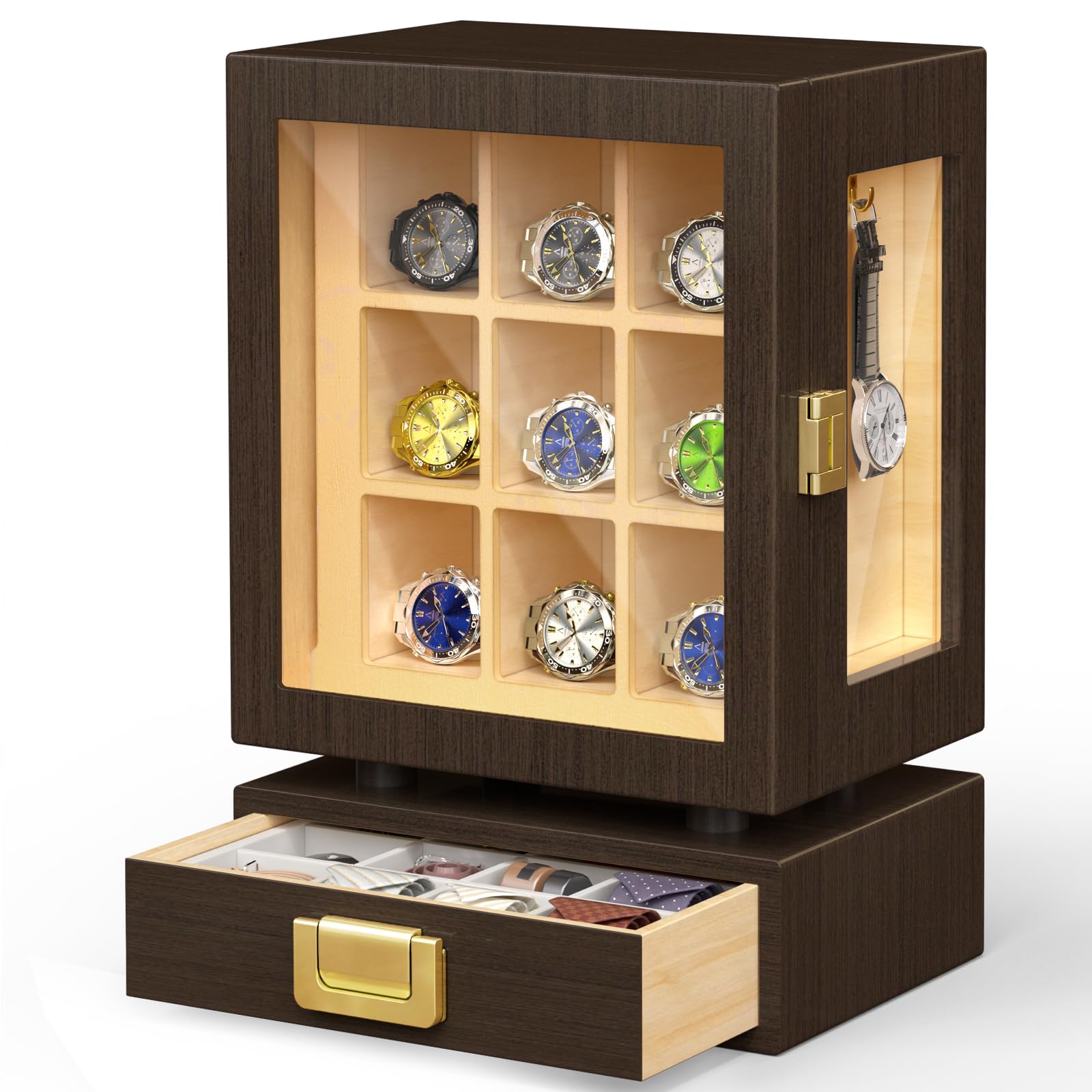 Watches Original - Scatola Porta Orologi in Legno Rettangolare