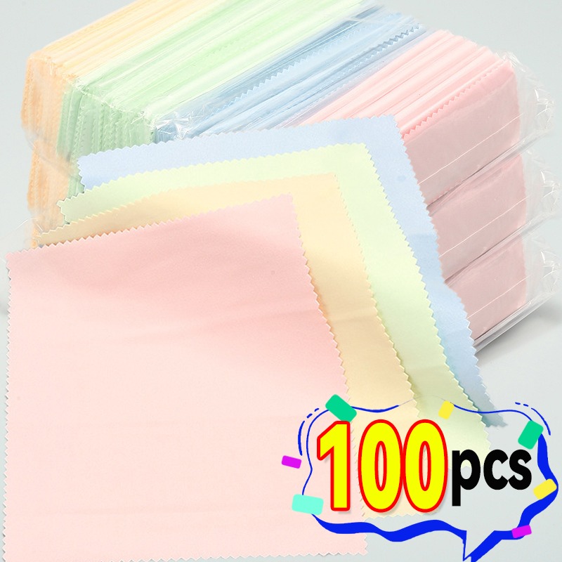 Watch Polishing Cloth - 10-100 pezzi argento lucidatura occhiali panni