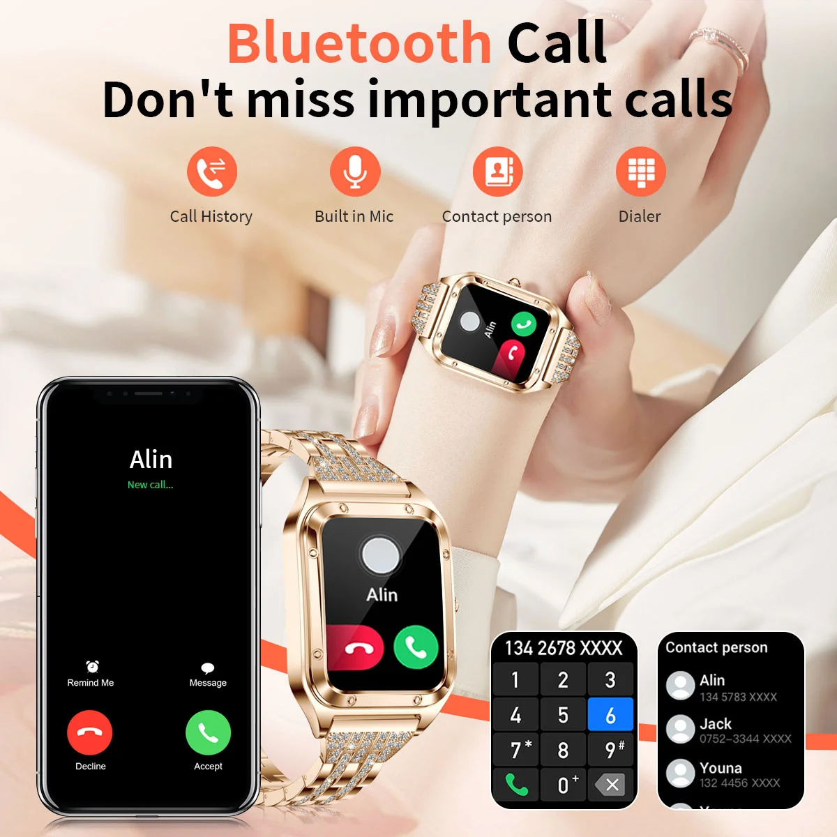 1.57 pollici Top Luxury Smart  - Watches Ladies Smartwatch recensione e prezzo