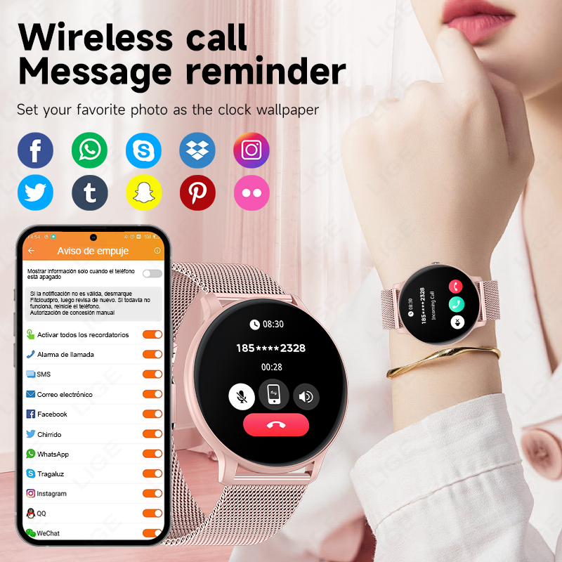 LIGE Smartwatch impermeabile d - Watches Ladies Smartwatch recensione e prezzo