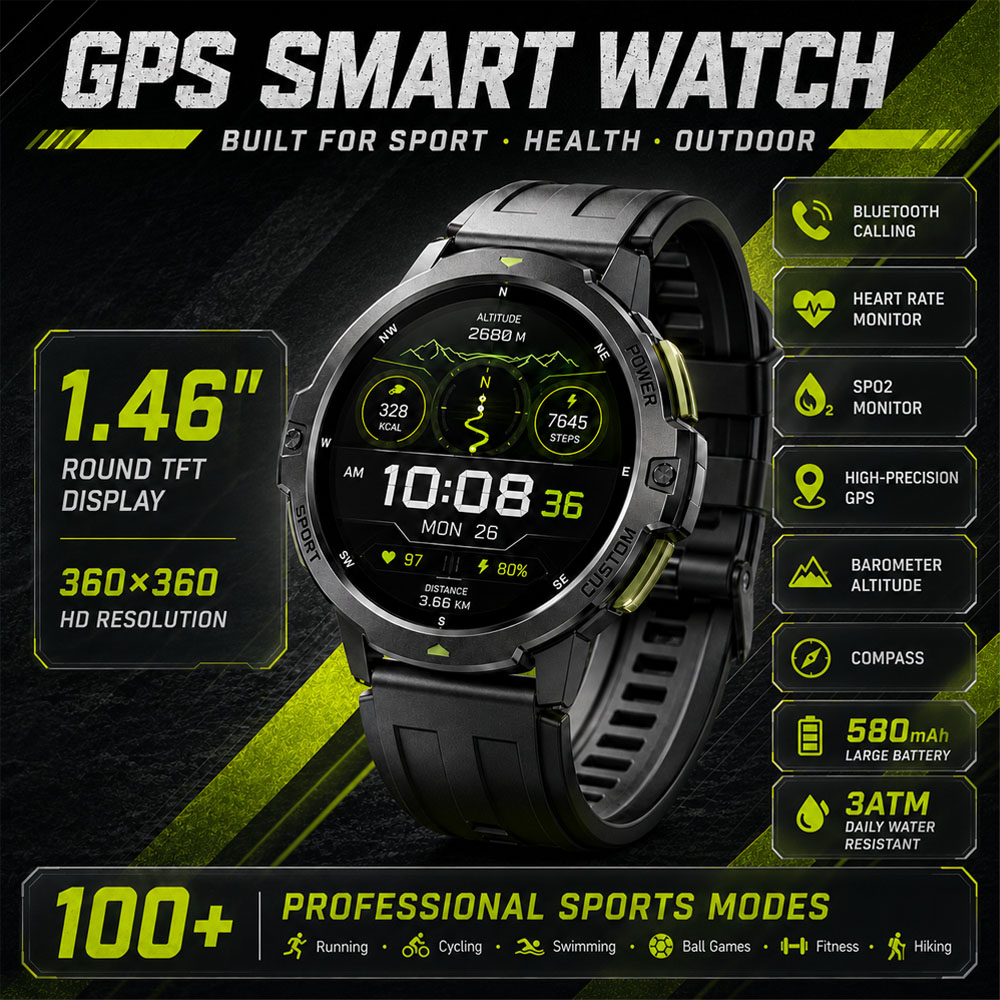 NUOVO Smartwatch GPS Militare  - Smartwatch Timex Watches For Men recensione e prezzo